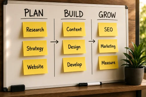 Custom website development Planning on Board