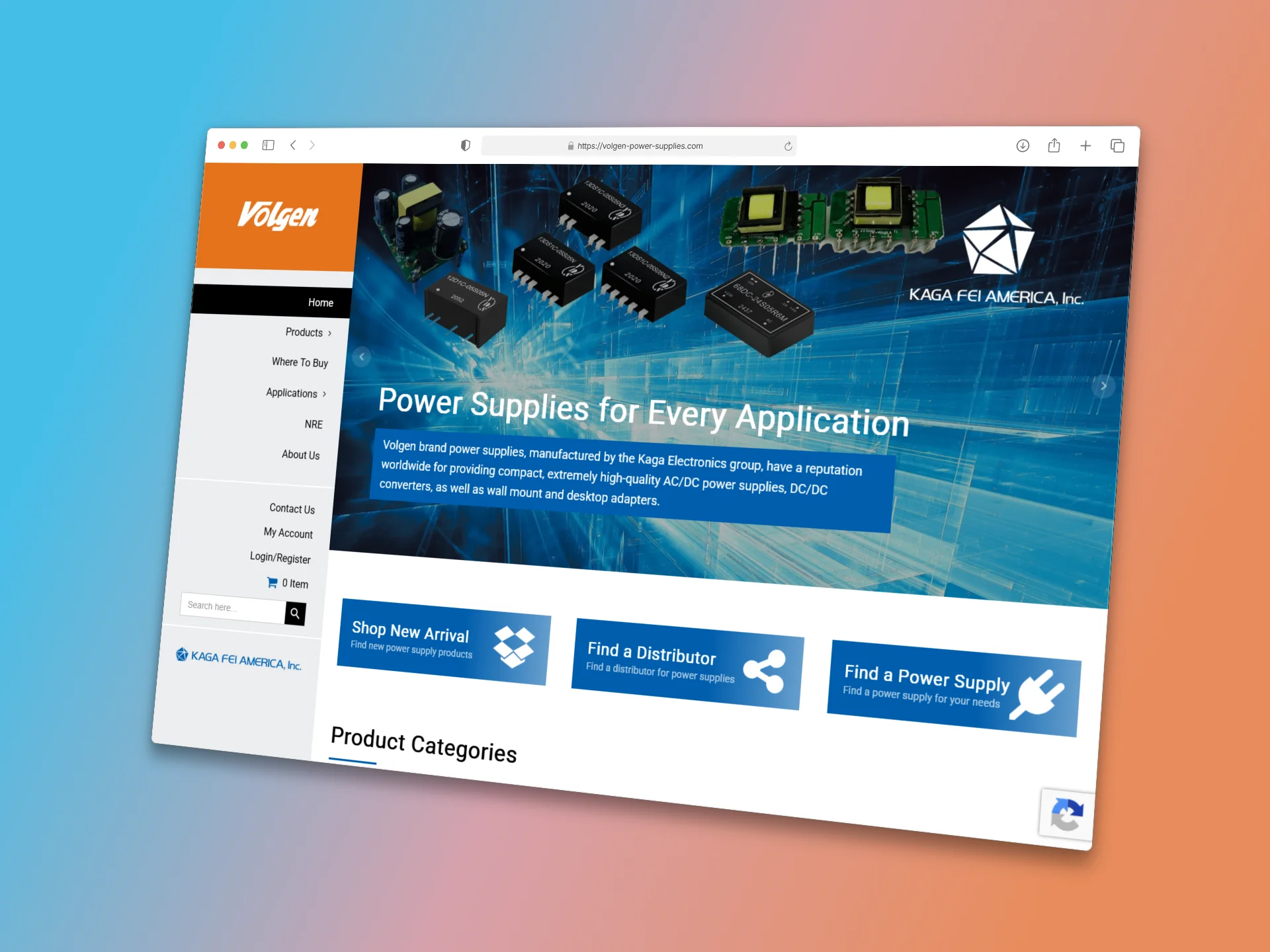 Kaga Fei Volgen project portfolio showcasing B2B digital agency case studies architecture
